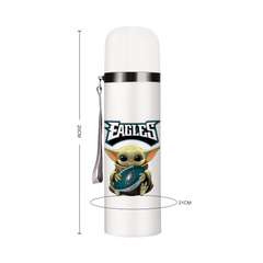 Philadelphia Eagles Baby Yoda Vacuum Insulated Stainless Steel Thermal Travel Mug (12oz)