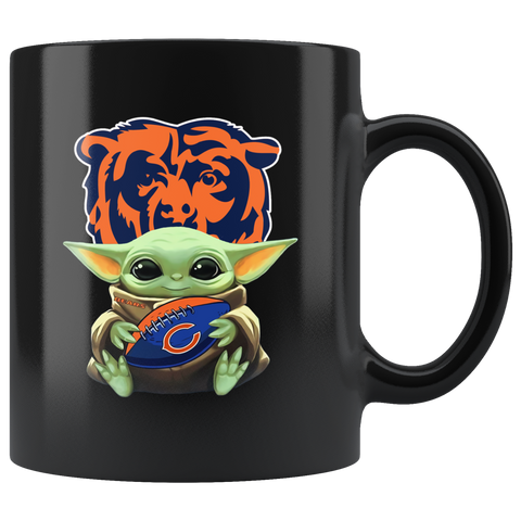 Chicago BEARS Baby Yoda NFL Football Star Wars Team Yoda Funny BEARS Coffee Mug Gift