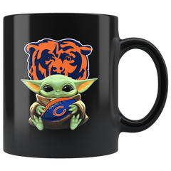 Chicago BEARS Baby Yoda NFL Football Star Wars Team Yoda Funny BEARS Coffee Mug Gift