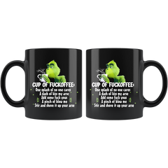 Grinch Cup Of Fuckoffee Black Ceramic Coffee Mug Great Office & Home 11OZ Coffee Mug Gift