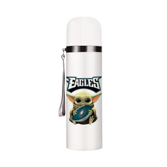 Philadelphia Eagles Baby Yoda Vacuum Insulated Stainless Steel Thermal Travel Mug (12oz)