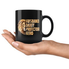 FATHERS DAY MUG|Funny Father's Day Gift Lion Husband Daddy Protector Hero Gift for Dad Coffee Mug|Fun Husband Coffee Mug Father's Day Gift