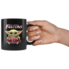 Atlanta FALCONS Baby Yoda NFL Football Star Wars Team Yoda Funny FALCONS Coffee Mug Gift