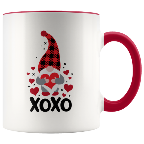 Valentines Day Gnome Mug XOXO Two-Toned Color Mug