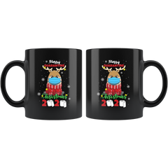 Funny Reindeer Merry Christmas Quarantine 2020 Mug