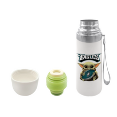 Philadelphia Eagles Baby Yoda Vacuum Insulated Stainless Steel Thermal Travel Mug (12oz)