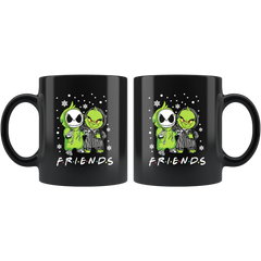 #FRIENDS Grinch And Jack Skellington Cute Funny Black Coffee Mug Gift