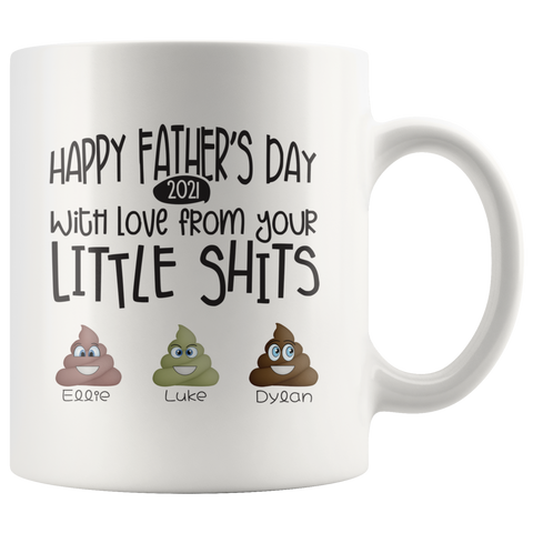 Dads Little Shits Mug (3 Kids)