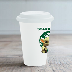 Starbucks Ceramic Coffee Mug  11 Oz with Silicone Lid \Mug