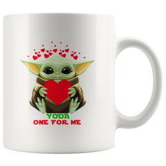 Valentines Day Mug Yoda One For Me White Mug