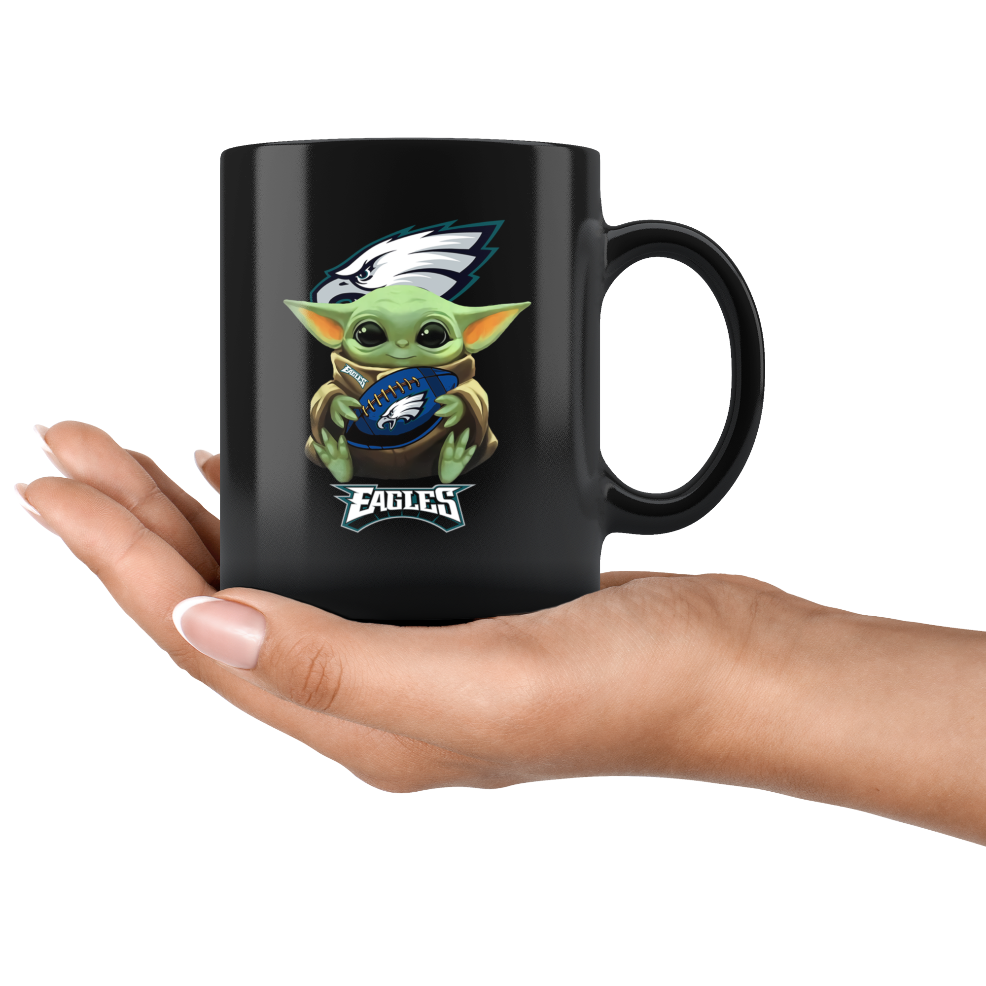 Miami Dolphins Baby Yoda Nfl Coffee Mug - Jolly Family Gifts