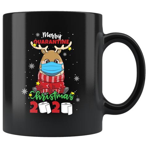 Funny Reindeer Merry Christmas Quarantine 2020 Mug