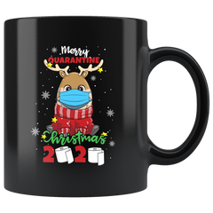 Funny Reindeer Merry Christmas Quarantine 2020 Mug