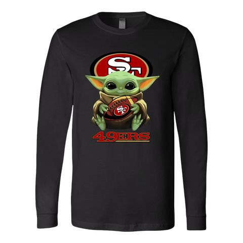 San Fransisco 49ERS Baby Yoda Star Wars Cute Yoda 49ERS Funny Yoda Unisex Long Sleeve T