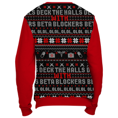 Christmas Deck The Halls Funny Red Ugly Christmas Sweater