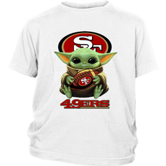 San Fransisco 49ERS Baby Yoda Star Wars Cute Yoda 49ERS Funny Yoda Youth TShirt