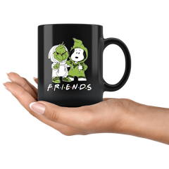 FRIENDS Grinch And Snoopy Baby Cute Funny Black Coffee Mug Gift