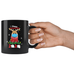 Funny Reindeer Merry Christmas Quarantine 2020 Mug