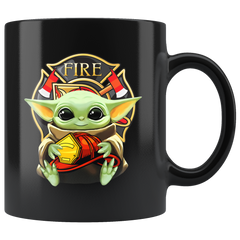 FIREFIGHTER Baby Yoda Star Wars Cute Yoda FIREFIGHTER Fun Coffee Mug Gift