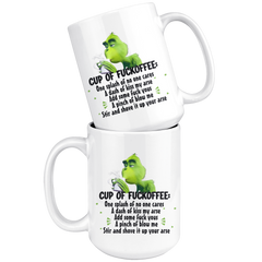GRINCH Cup of FUCKOFFEE White Ceramic GRINCH Funny Coffee Mug Great Office and Home 11oz 15oz Coffee Mug Gift