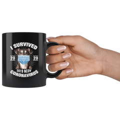 Funny Quarantine Mug Dog Lover Coffee Mug Gift I Survived Corona Virus 2020 Funny Dog Mug|Pandemic Mug Funny Gifts for Dog Lover