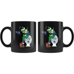 Grinch NFL Official Team Football Philadelphia Eagles Coffee Mug 11oz Black Grinch Funny Coffee Mug Gift