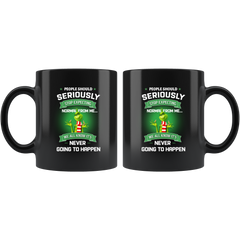 Grinch People Should Seriously Stop Expecting Normal From Me Grinch Funny Black Coffee Mug Gift