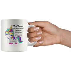 Unicorn Bitch Please, Im So Fcking Fabulous I Pee Glitter Unicorn Mug Coffee Mug Funny Gift