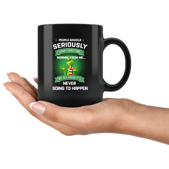 Grinch People Should Seriously Stop Expecting Normal From Me Grinch Funny Black Coffee Mug Gift