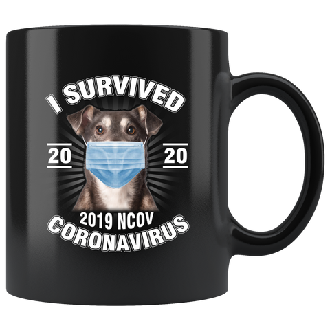 Funny Quarantine Mug Dog Lover Coffee Mug Gift I Survived Corona Virus 2020 Funny Dog Mug|Pandemic Mug Funny Gifts for Dog Lover