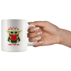 Valentines Day Mug Yoda One For Me White Mug