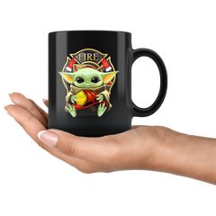 FIREFIGHTER Baby Yoda Star Wars Cute Yoda FIREFIGHTER Fun Coffee Mug Gift