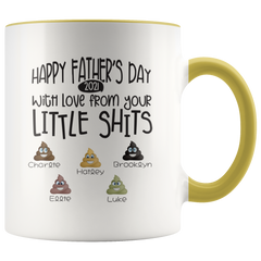 Fathers Day Color Mug Little Shits