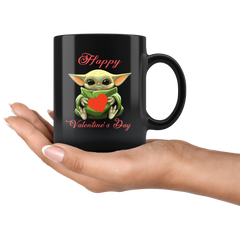 Happy Valentines Day Baby Yoda Funny Yoda Valentines Coffee Mug Gift