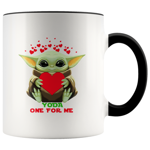 Valentines Day Mug Yoda One For Me Color Mug