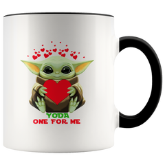 Valentines Day Mug Yoda One For Me Color Mug