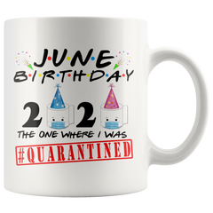 JUNE BIRTHDAY Quarantine Toilet Paper Crisis Funny Birthday Gift|Toilet Paper Mug Gift for Birthday|The One Where I Was Quarantined Mug