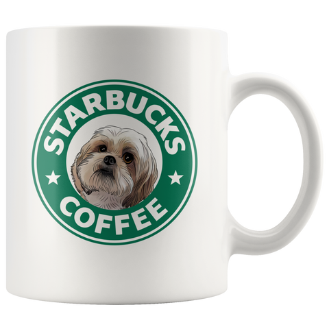 Cute Shih Tzu Starbucks Coffee Fun Shih Tzu Coffee Mug|Starbucks Lover Gift Shih Tzu Lover Gift Funny Dog Mug Gift for Dog Lover