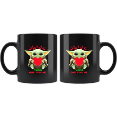 Valentines Day Mug Baby Yoda Yoda One For Me Funny Valentines Coffee Mug Gift