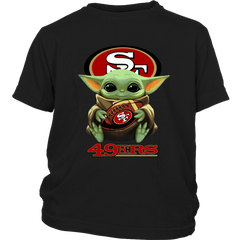 San Fransisco 49ERS Baby Yoda Star Wars Cute Yoda 49ERS Funny Yoda Youth TShirt