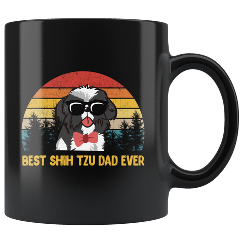 Best Shih Tzu Dad Ever Fun Dog Lover Coffee Mug|Funny Fathers Day Gift for Dog Lover Dad|Shih Tzu Dad Coffee Mug Fun Gift for Shih Tzu Lover
