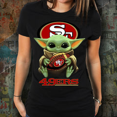 San Fransisco 49ERS Baby Yoda Star Wars Cute Yoda 49ERS Funny Yoda Unisex TShirt