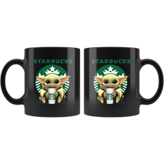 STARBUCKS Funny YODA Coffee Mug Gift|STARBUCKS Lover|Star Wars Baby Yoda Fan Gift