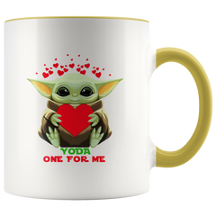 Valentines Day Mug Yoda One For Me Color Mug