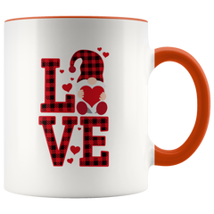 Valentines Day Gnome Mug L.O.V.E. Two-Toned Color Mug