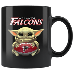 Atlanta FALCONS Baby Yoda NFL Football Star Wars Team Yoda Funny FALCONS Coffee Mug Gift