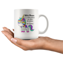 Unicorn Bitch Please, Im So Fcking Fabulous I Pee Glitter Unicorn Mug Coffee Mug Funny Gift