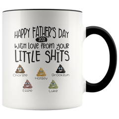 Fathers Day Color Mug Little Shits