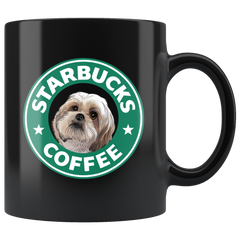 Shih Tzu Starbucks Coffee Funny Shih Tzu Black Coffee Mug