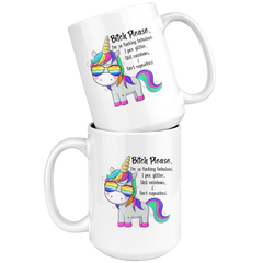 Unicorn Bitch Please, Im So Fcking Fabulous I Pee Glitter Unicorn Mug Coffee Mug Funny Gift